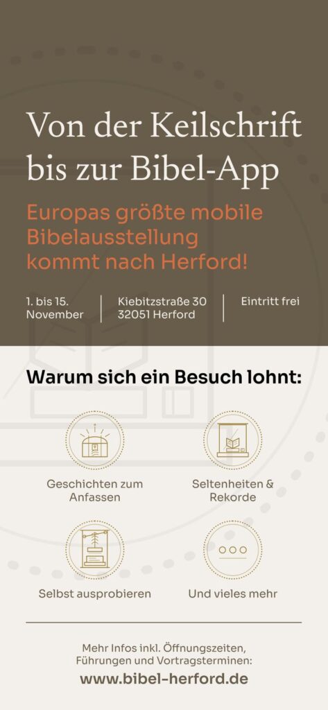 Einladungskarte Bibelausstellung